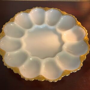 Mid century egg dish